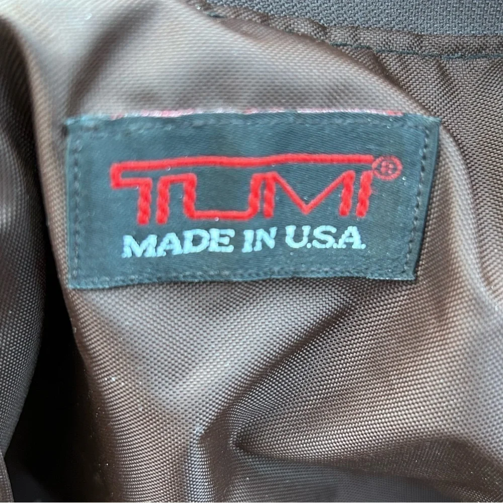 TUMI Canvas and Leather Carryon Duffle Travel Bag Chocolate Brown | Made in USA